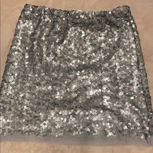 Silver Lauren Conrad Sequin Skirt